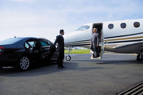 Professional airport transfer service vehicle